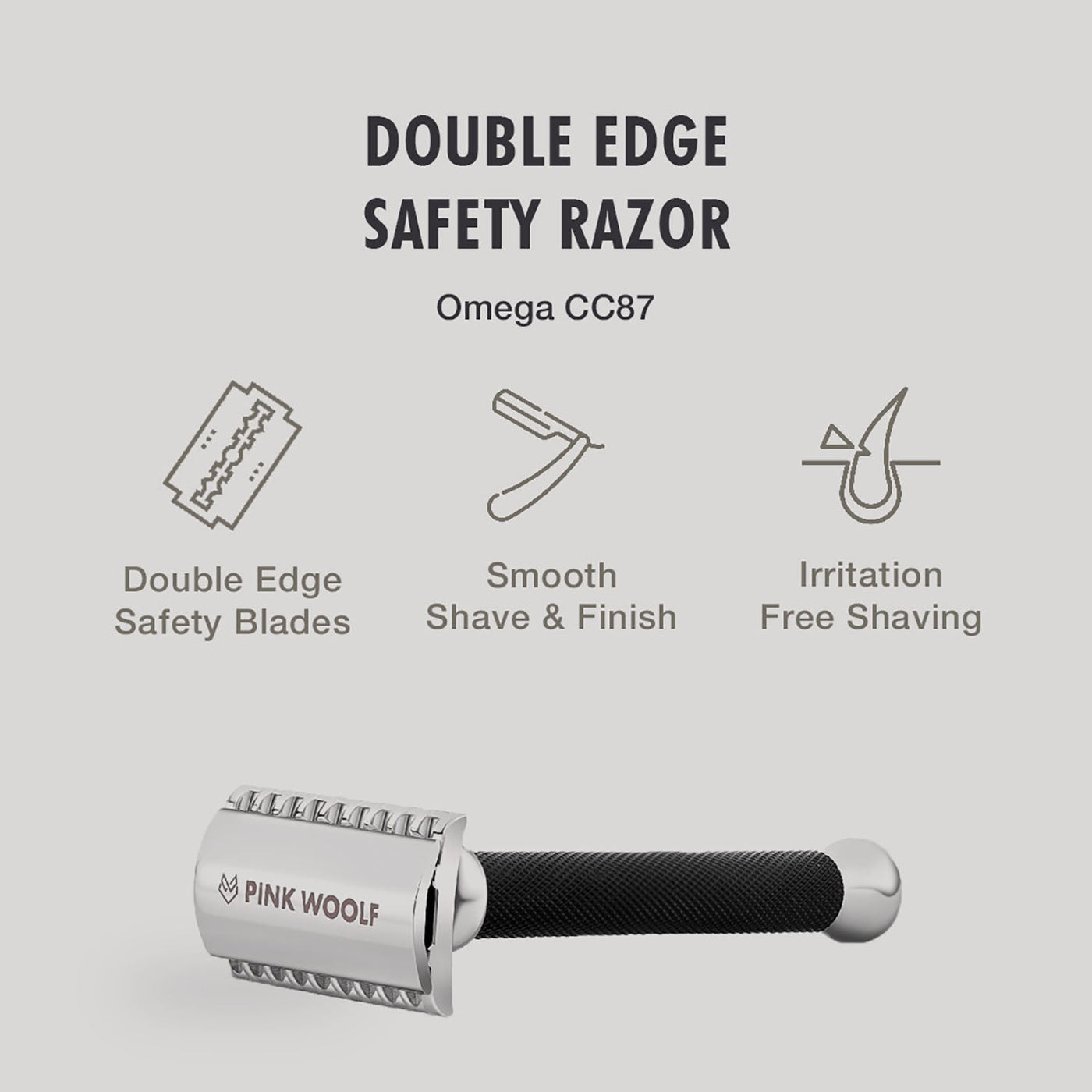 Safety Razor - Closed Comb (CC87) CHROME - Razors & Razor BladesPinkWoolf