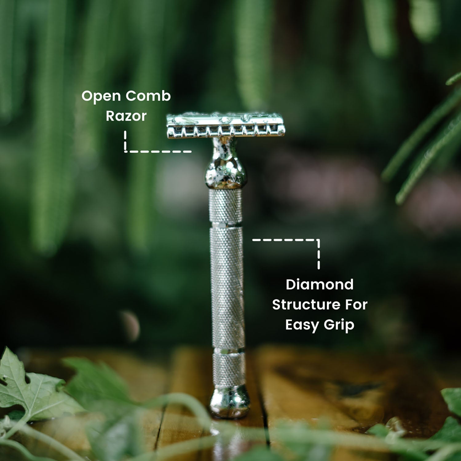 Close and Smooth Shave: Open Comb Safety Razor - CHROME – PinkWoolf