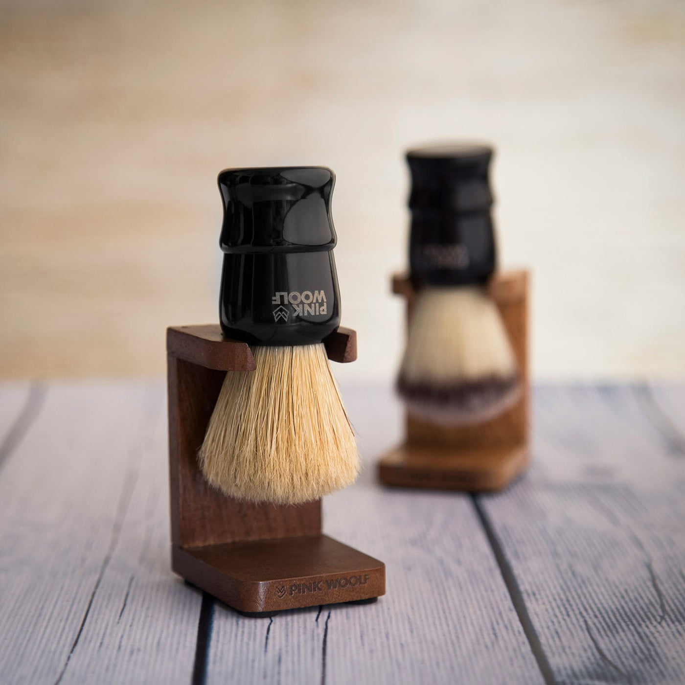 Shaving Brush Stand in Rosewood Color - Shaving BrushesPinkWoolf