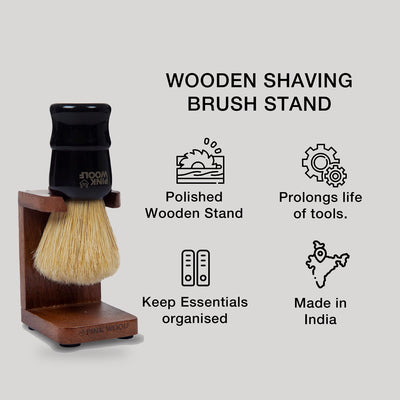 Shaving Brush Stand in Rosewood Color - Shaving BrushesPinkWoolf