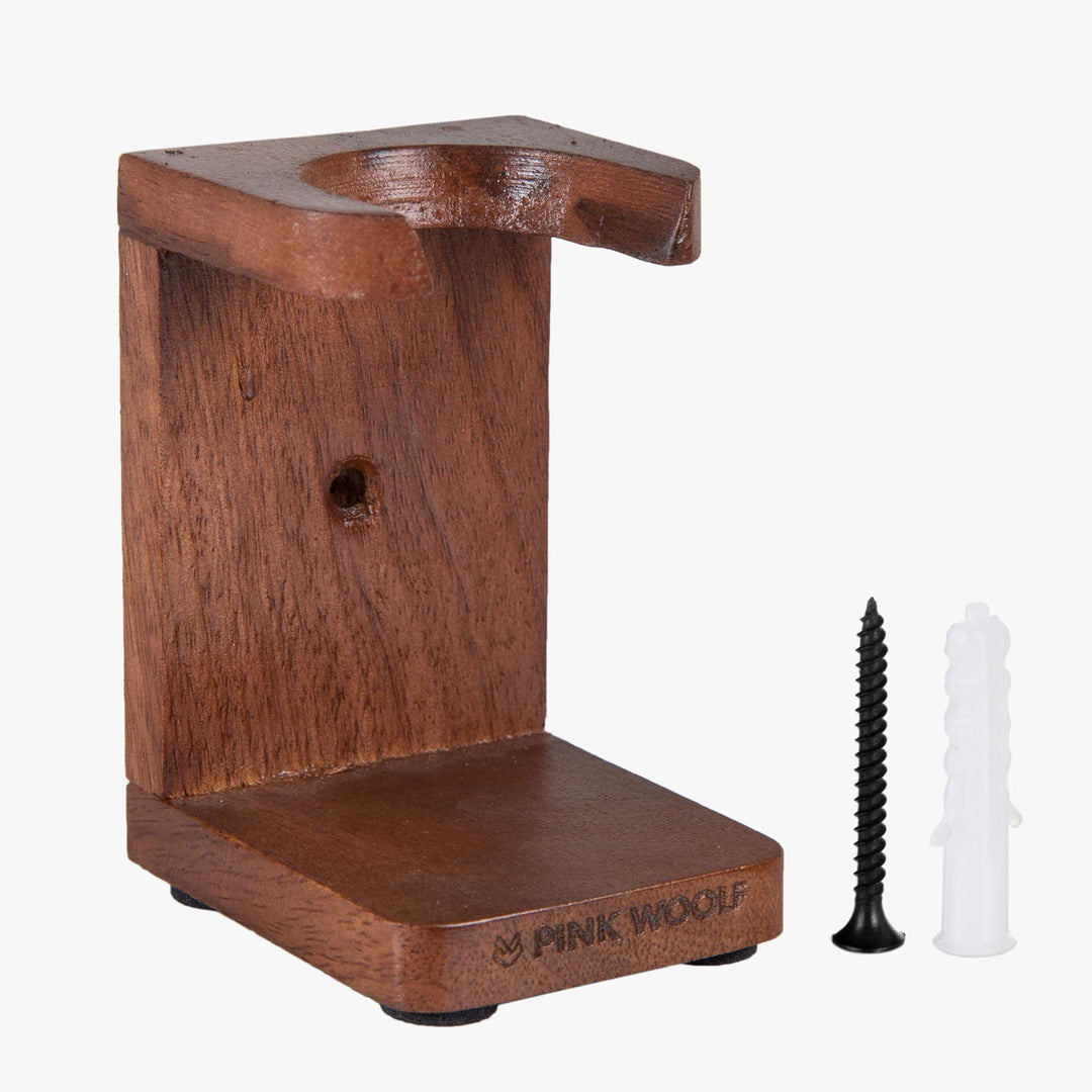 Shaving Brush Stand in Rosewood Color - Shaving BrushesPinkWoolf