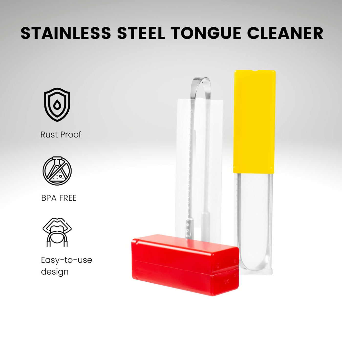 Stainless Steel Tongue Cleaner - PinkWoolf