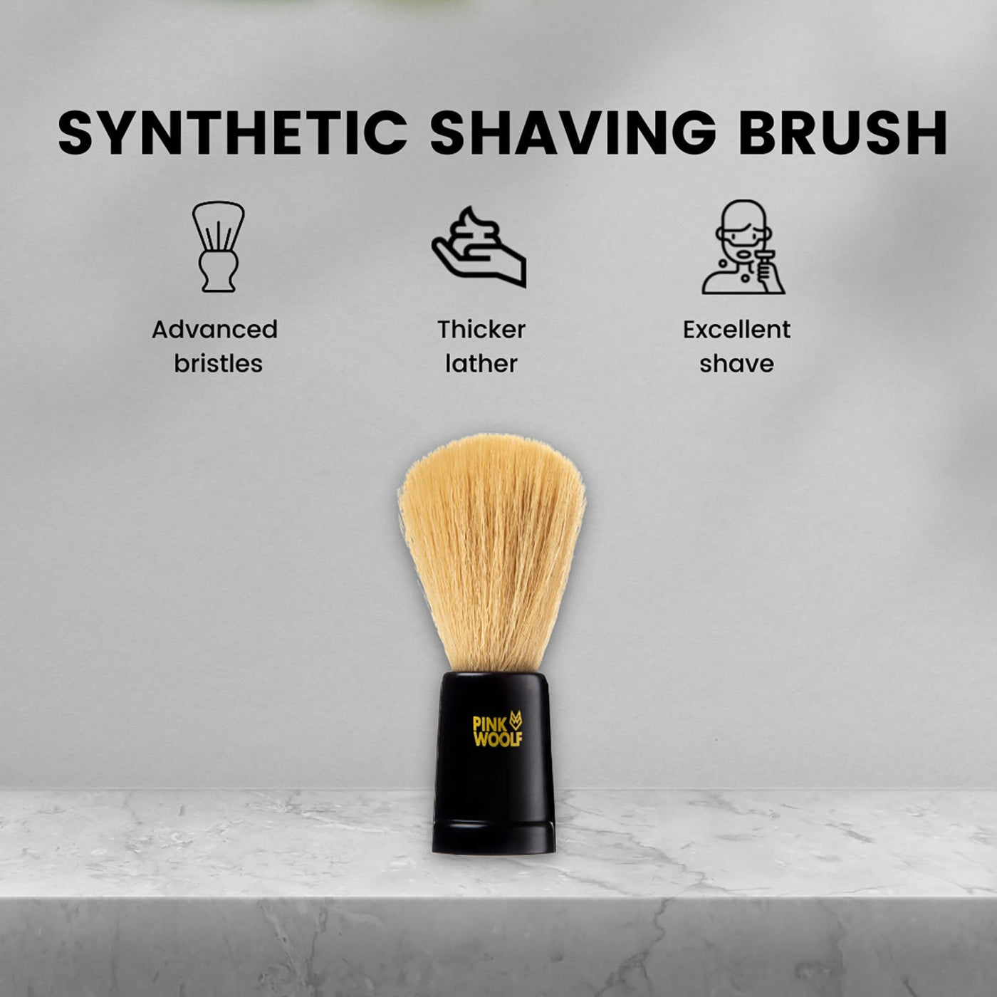 Synthetic Shaving Brush - Shaving BrushPinkWoolf