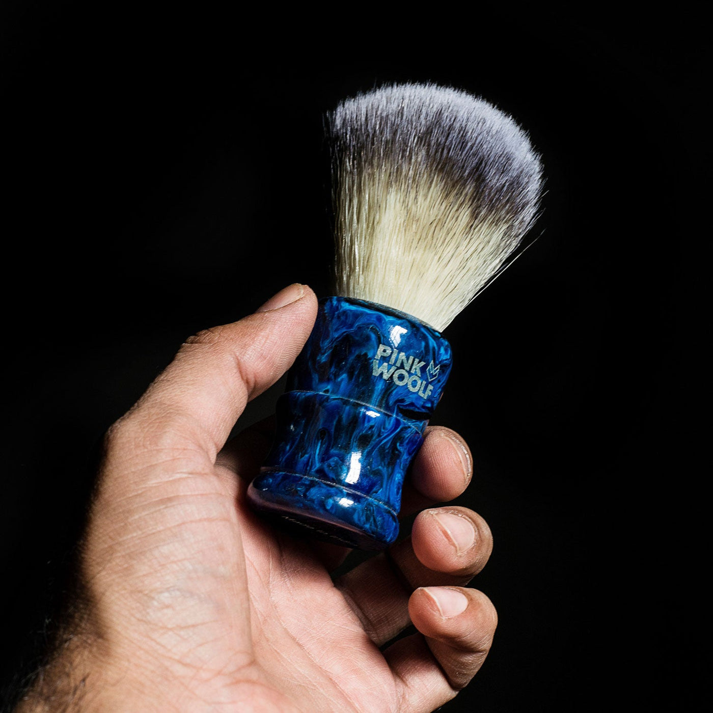 Synthetic Shaving Brush - BLUE MONSTER 28mm knot - Shaving BrushPinkWoolf
